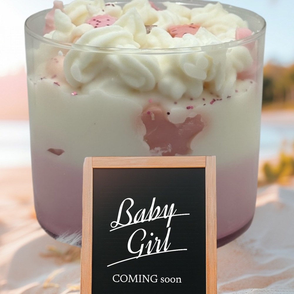 Baby girl or Baby boy Candle 24oz handmade candle Bohemia…MADE TO ORDER - Picture 3 of 4
